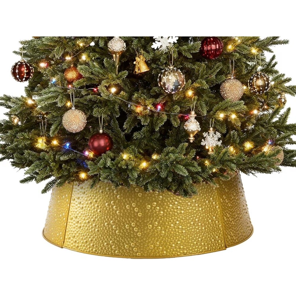 4 Panel Gold Metal Christmas Tree Collar 26" NEW